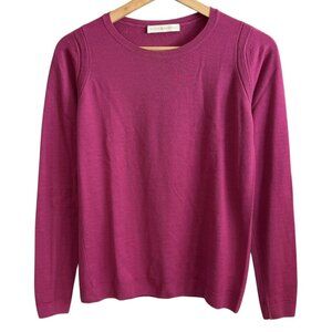 Maison Montagut Women Merino Wool Lightweight Crewneck Sweater Pink M Minimalist